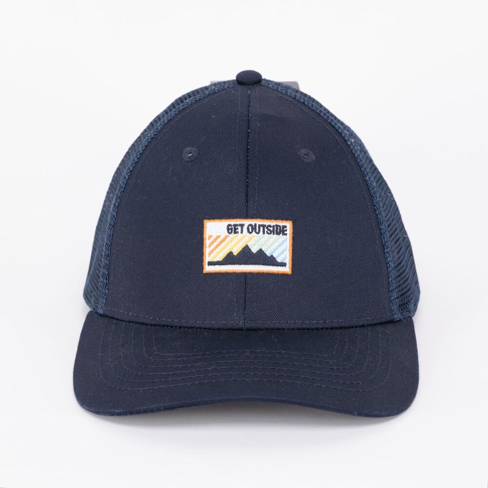 Sun + Stone Get Outside Trucker Baseball Hat Navy One Size